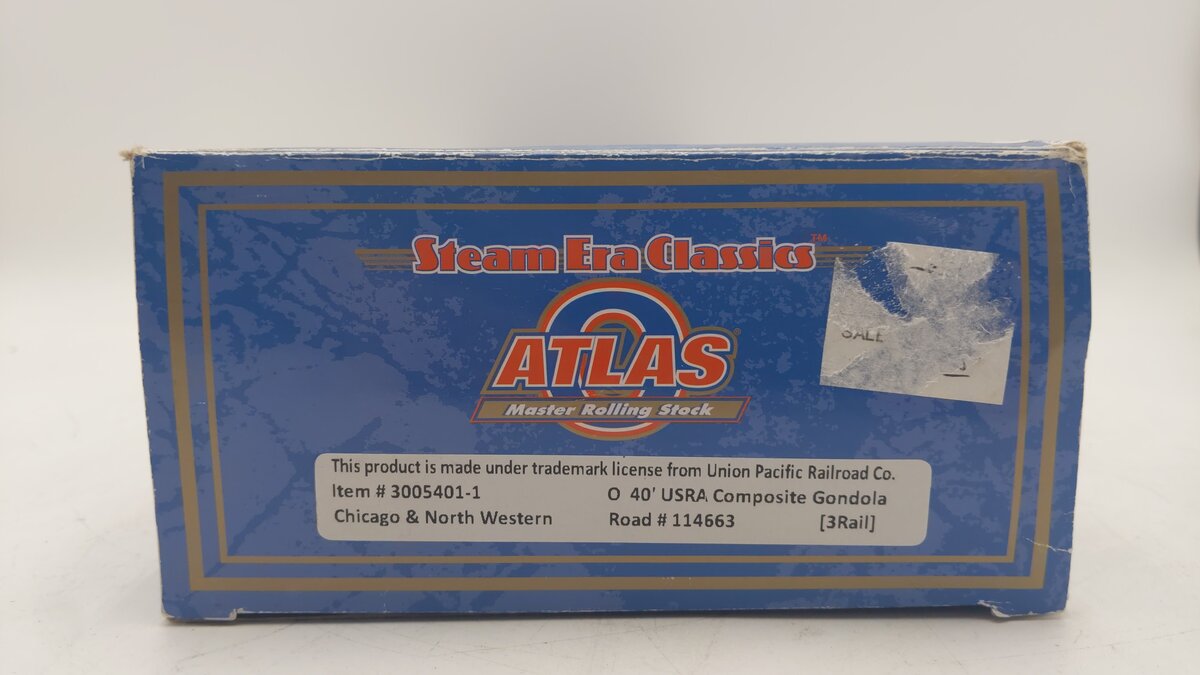 Atlas 3005401-1 O Gauge Chicago & Northwestern USRA Composite Gondola #114663 EX/Box