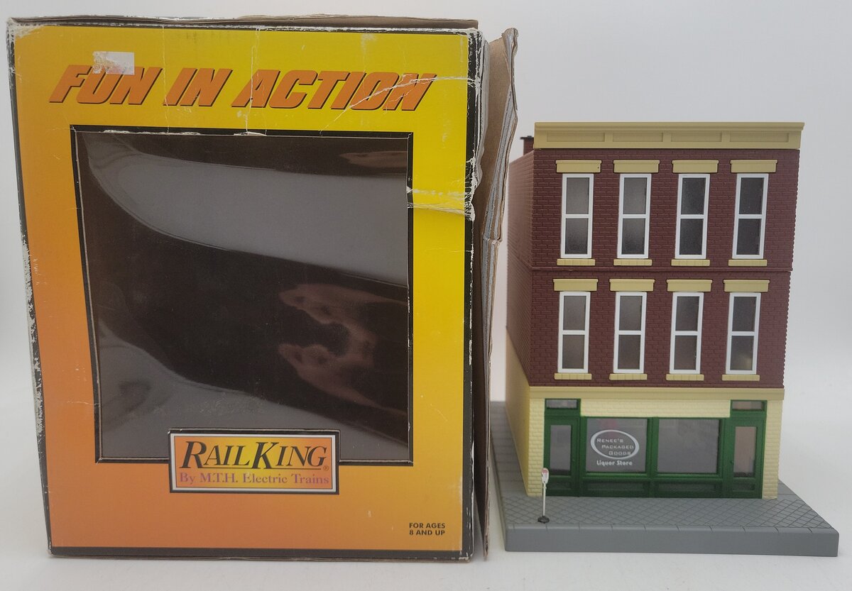 MTH 30-90225 O Gauge Renee's Liquor Store 3-Story City Building EX/Box