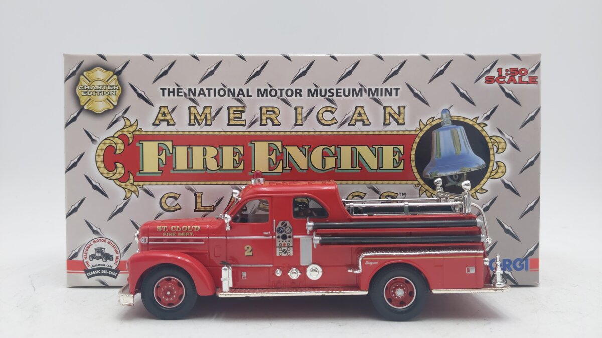 Corgi US52513 1:50 Scale Seagrave 70th Anniversary Canopy Cab Pumper EX/Box