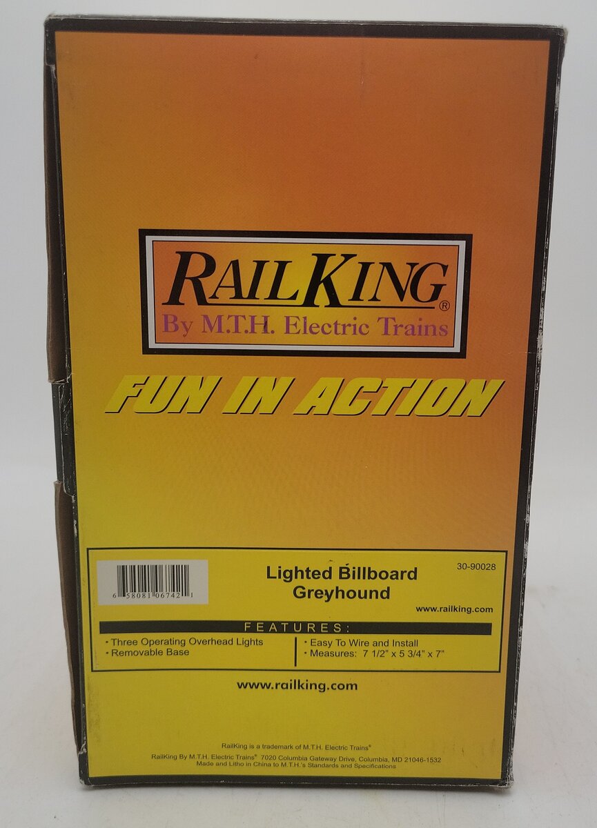MTH 30-90028 O Greyhound Lighted Billboard EX/Box