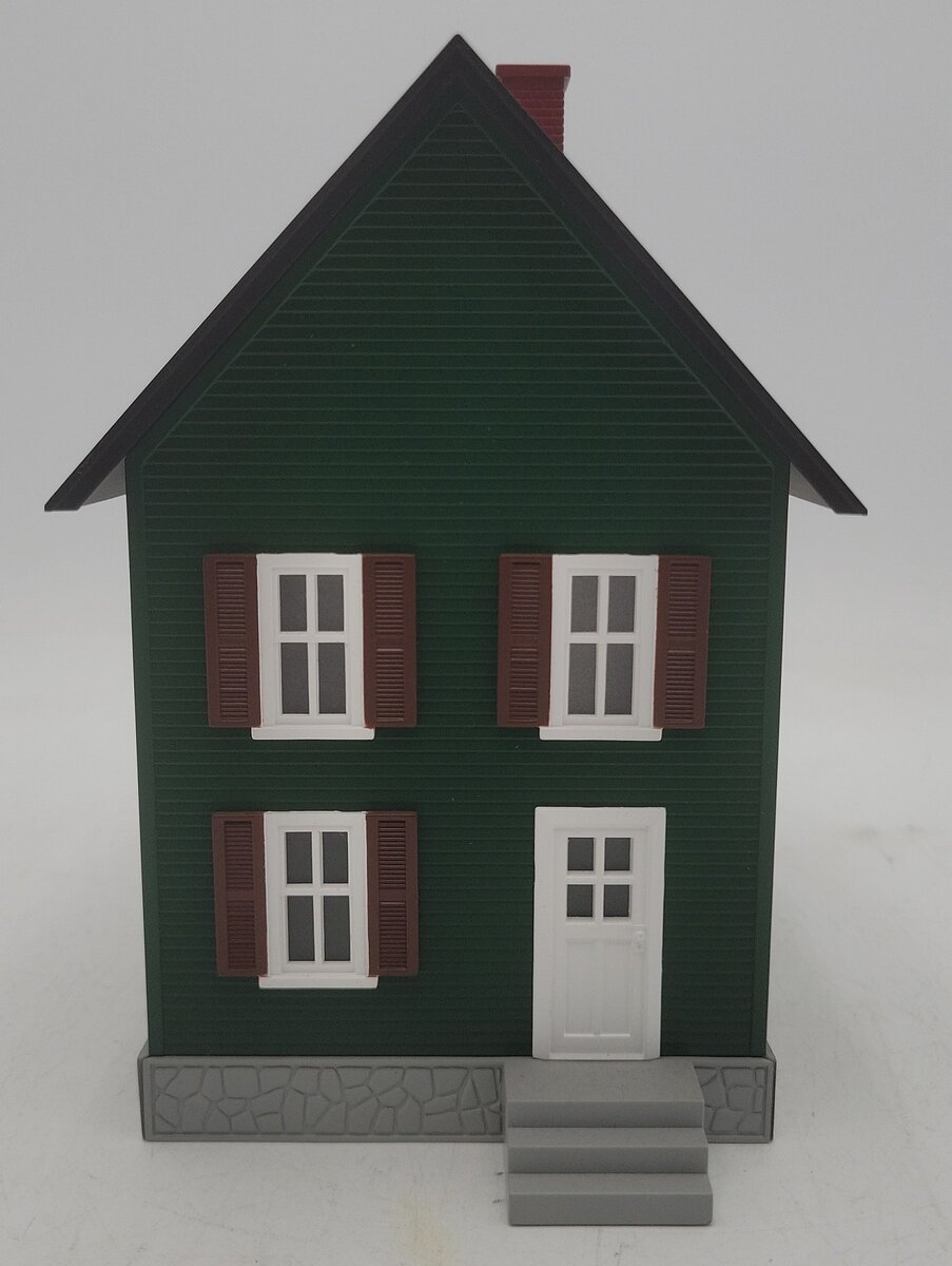 MTH 30-90180 O Gauge Row House #1 - Green & Brown EX/Box