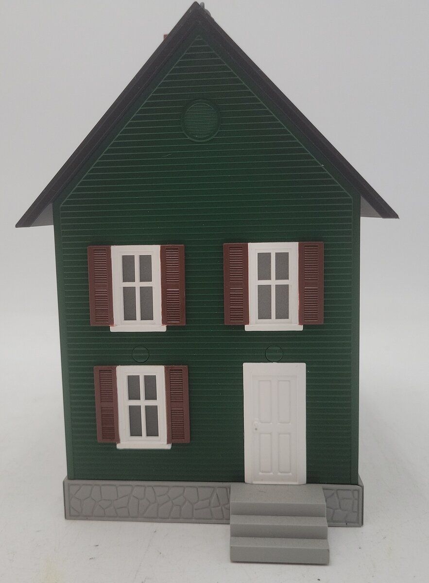 MTH 30-90180 O Gauge Row House #1 - Green & Brown EX/Box