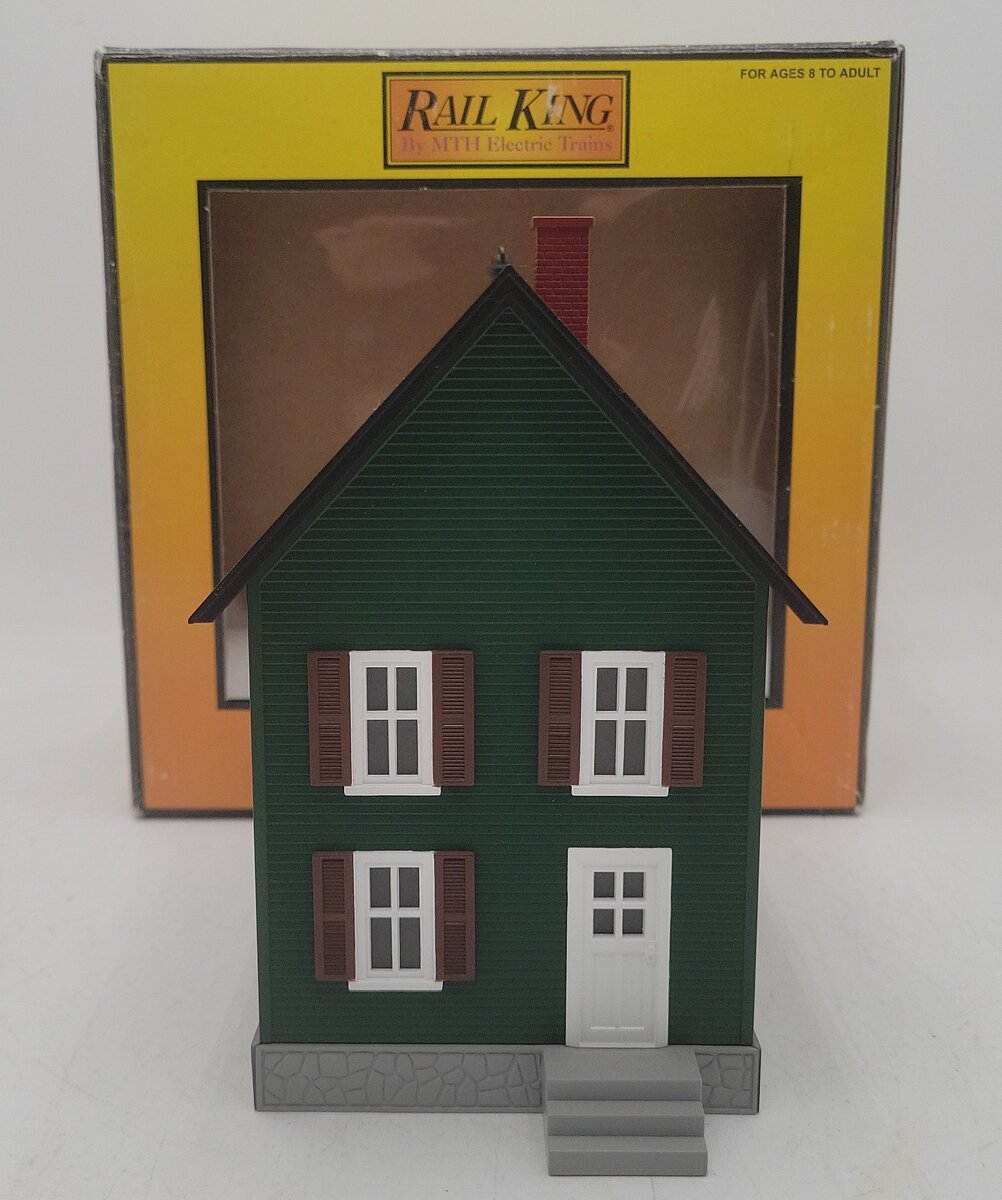 MTH 30-90180 O Gauge Row House #1 - Green & Brown EX/Box