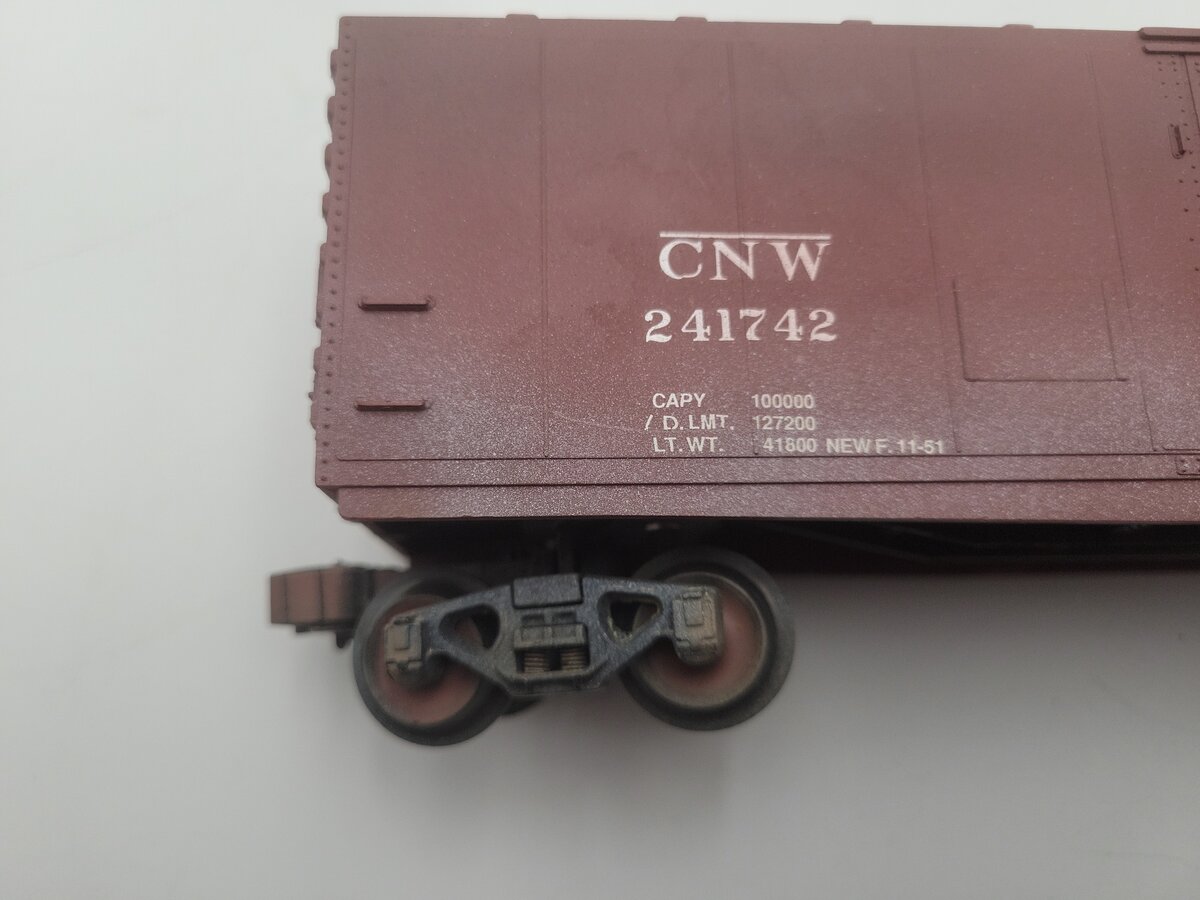 Custom Weathered O Gauge CNW Boxcar #241742