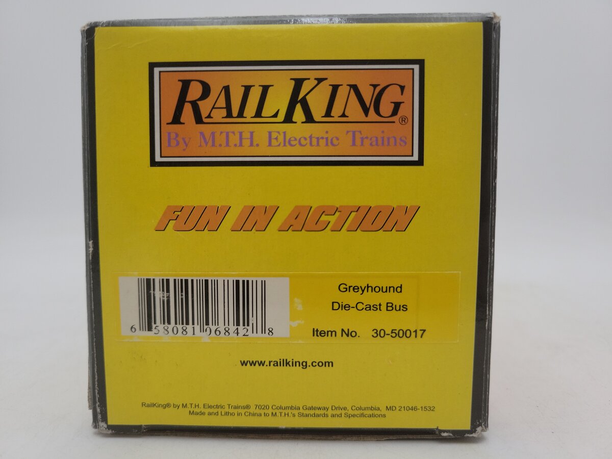 MTH 30-50017 1:43 Rail King Chicago Greyhound Die Cast Bus VG/Box