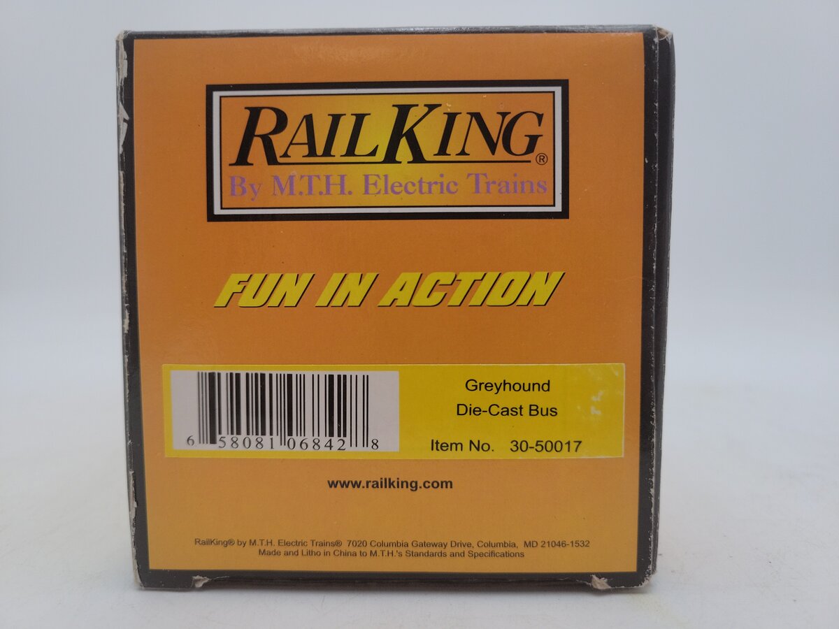 MTH 30-50017 1:43 Rail King Chicago Greyhound Die Cast Bus VG/Box