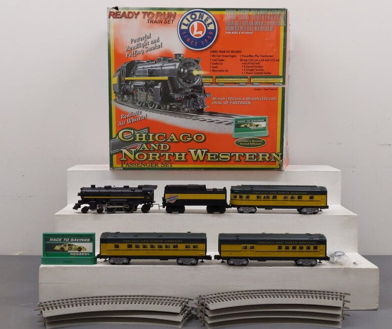Lionel 6-30094 Chicago & North Western O Gauge Steam Train Set EX/Box