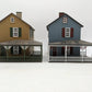 O Scale Assorted Lighted Houses With Porch [2] EX