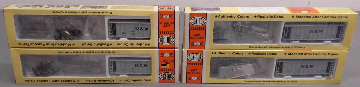 Con-Cor HO Scale Assorted Airslide Hopper Kits; 71690, 71691, 71692, 71693 [4] EX/Box
