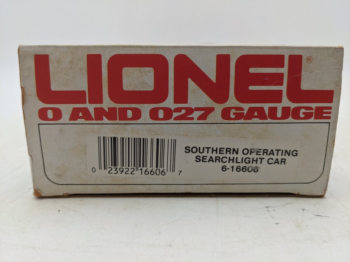 Lionel 6-16606 O Gauge Southern Operating Searchlight Car EX/Box