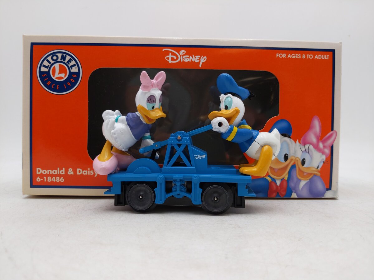 Lionel 6-18486 O Gauge Donald and Daisy Handcar EX/Box