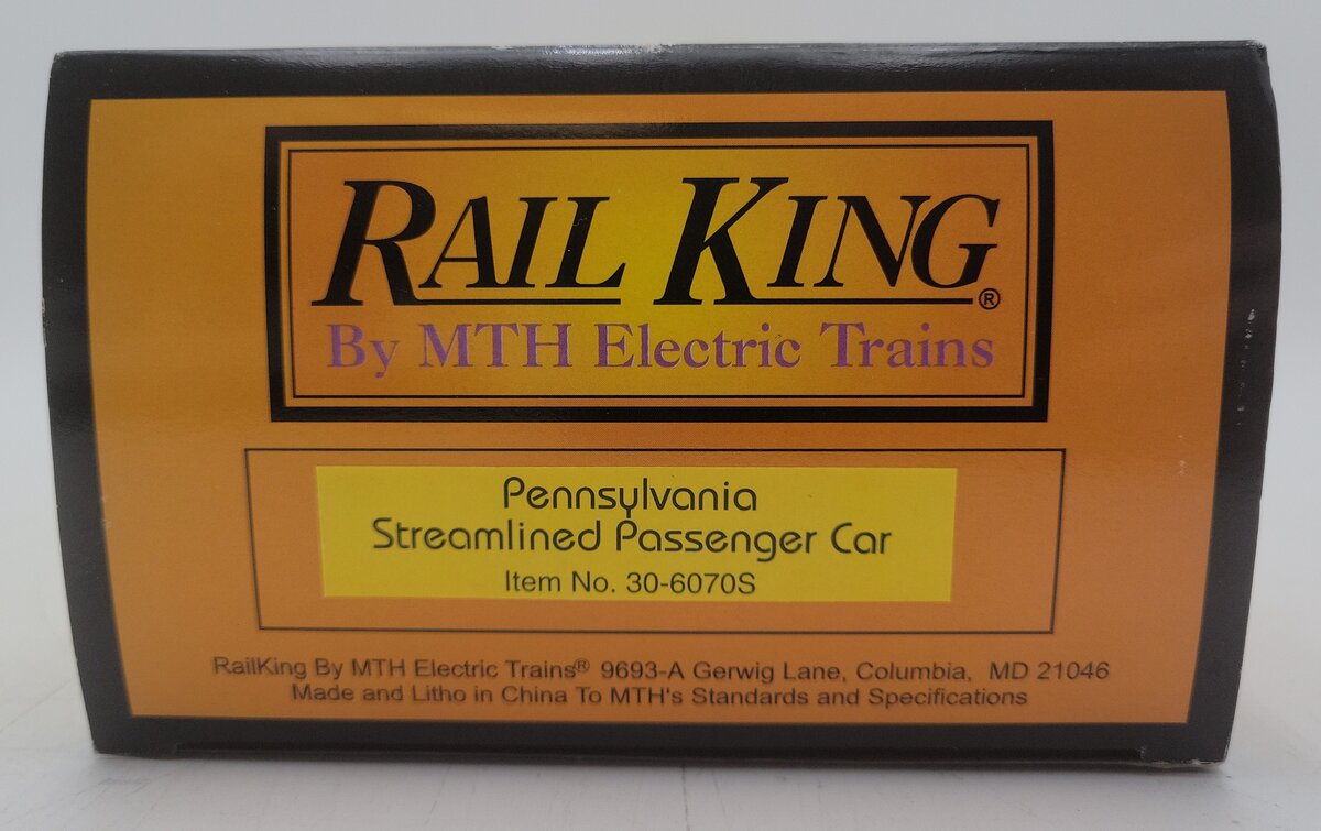 MTH 30-6070S O Pennsylvania Streamlined Passenger Car #4008 VG/Box