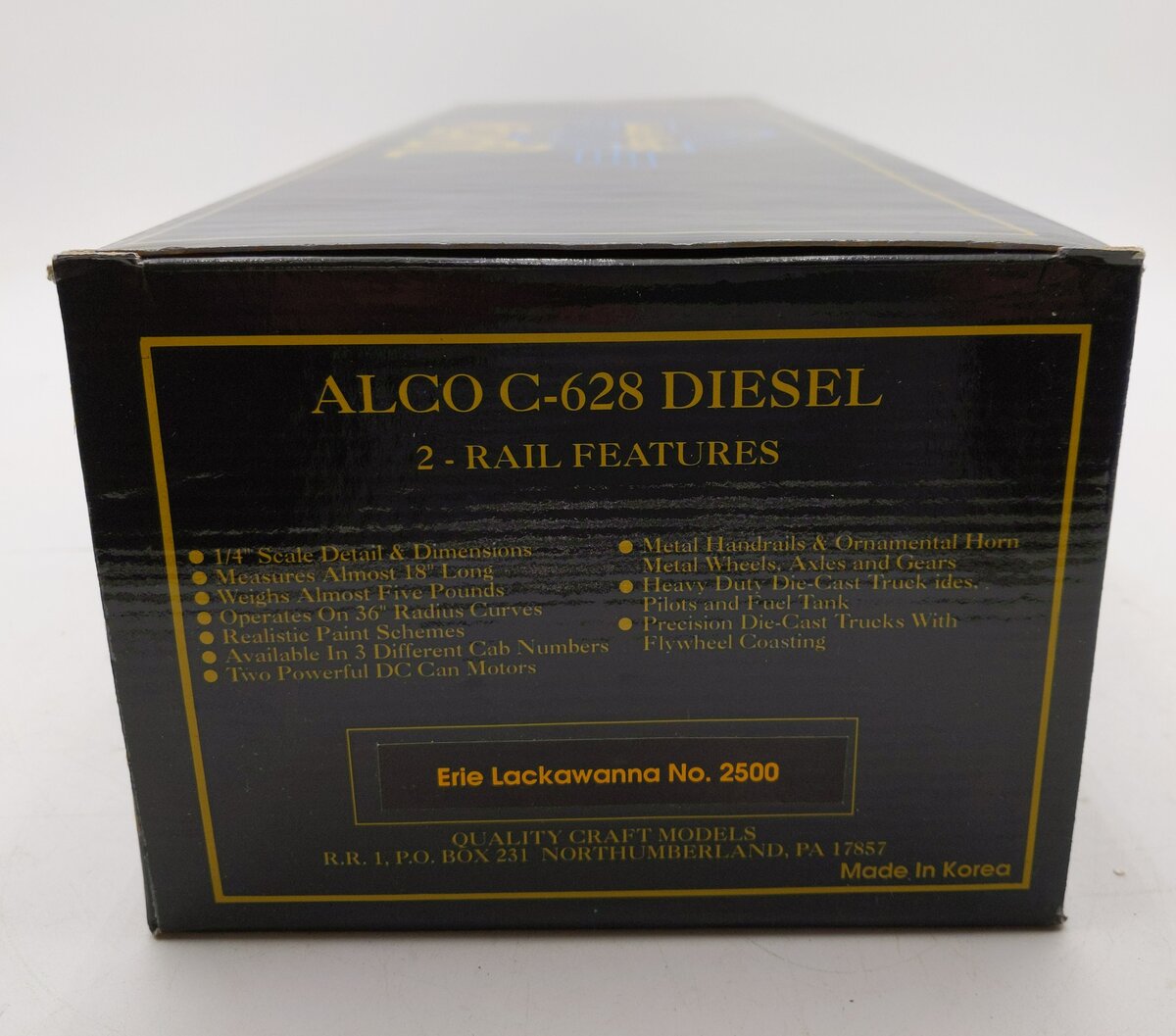 Weaver 2500 O Erie Lackawanna Alco C-628 Diesel Locomotive #2500  - 2-Rail LN/Box
