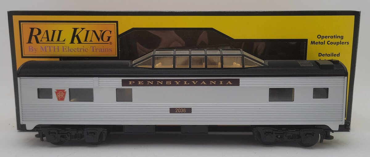 MTH 30-6070S O Pennsylvania Streamlined Vista Dome Car #2036 EX/Box