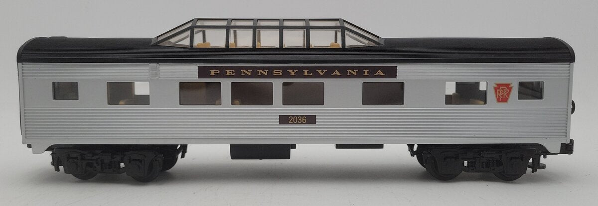 MTH 30-6070S O Pennsylvania Streamlined Vista Dome Car #2036 EX/Box