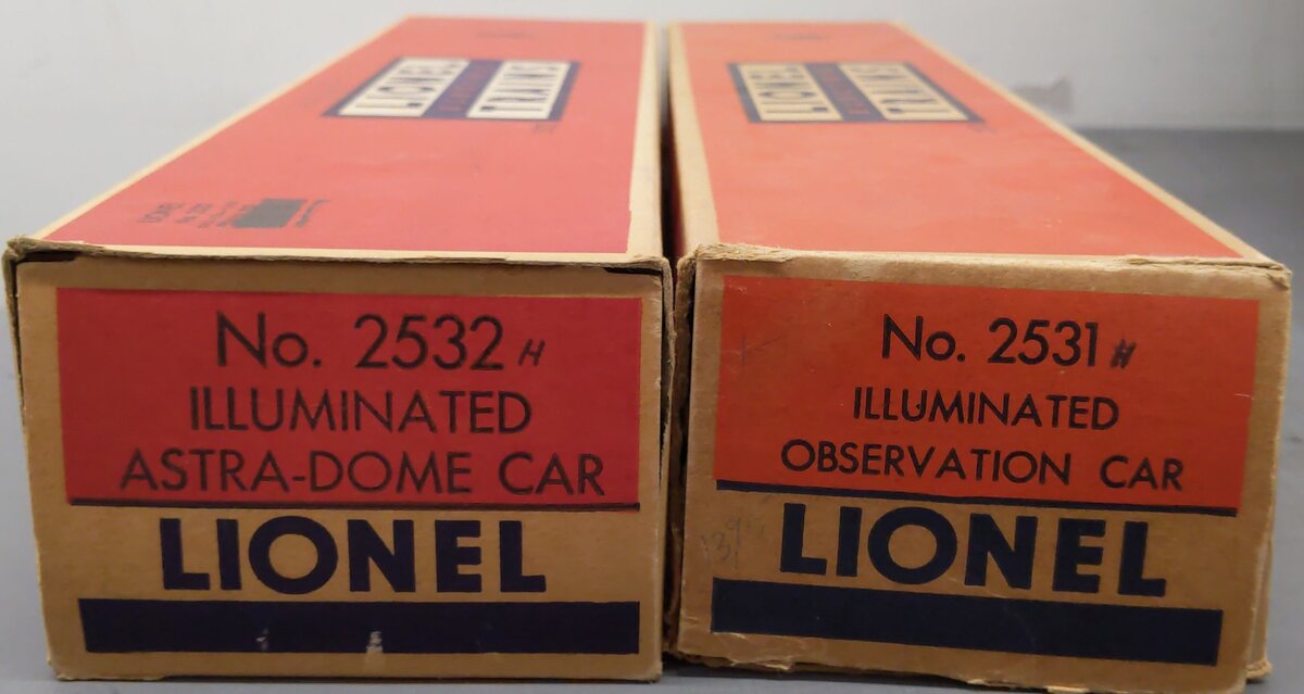 Lionel Vintage O Lionel Lines Aluminum Passenger Cars 2530, 2531, 2532 [3] VG/Box