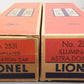 Lionel Vintage O Lionel Lines Aluminum Passenger Cars 2530, 2531, 2532 [3] VG/Box