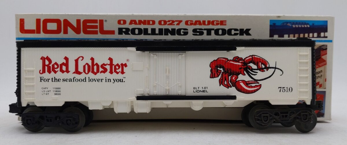 Lionel 6-7510 O Gauge Red Lobster Refrigerator Car EX/Box