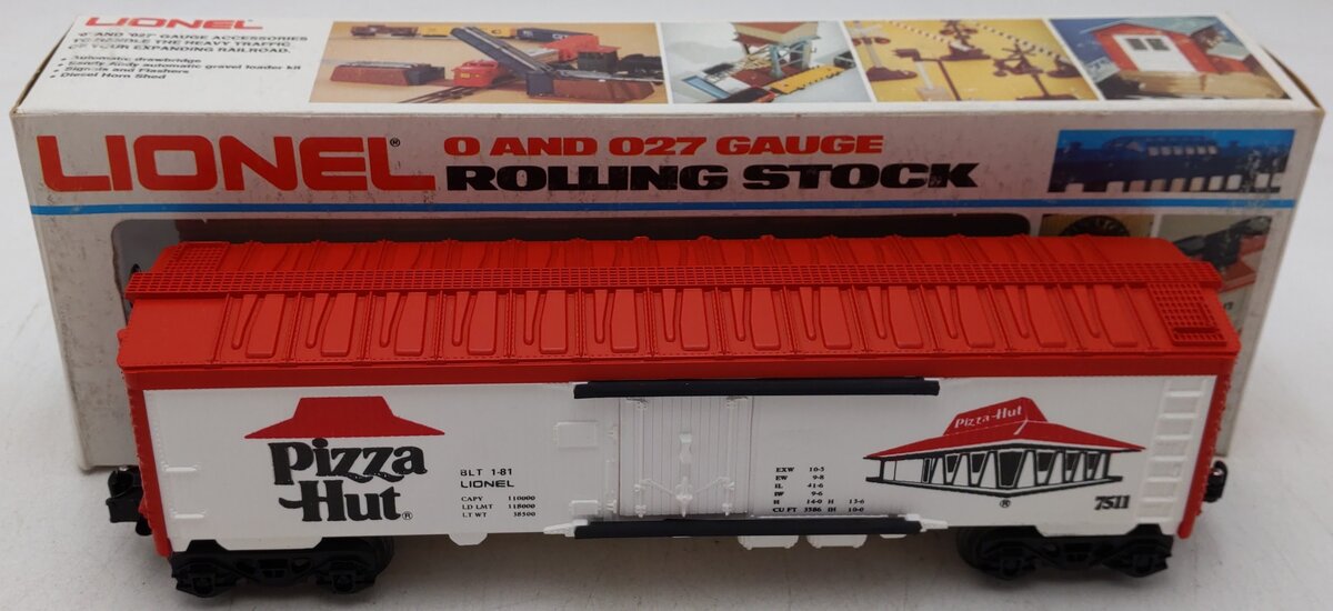 Lionel 6-7511 O Gauge Pizza Hut Refrigerator Car EX/Box