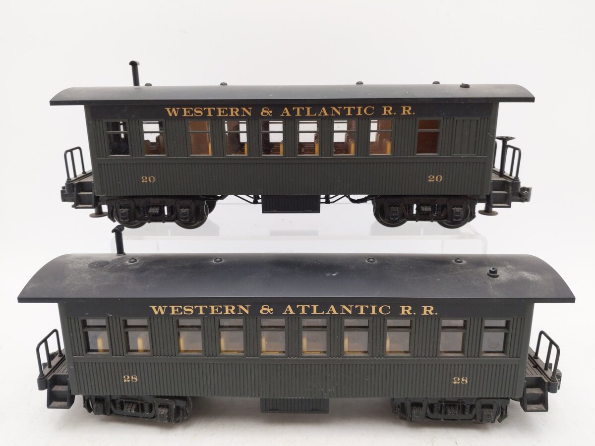 MTH 30-6404 O Western & Atlantic Railroad "Texas" Overton Passenger #20, #28 EX