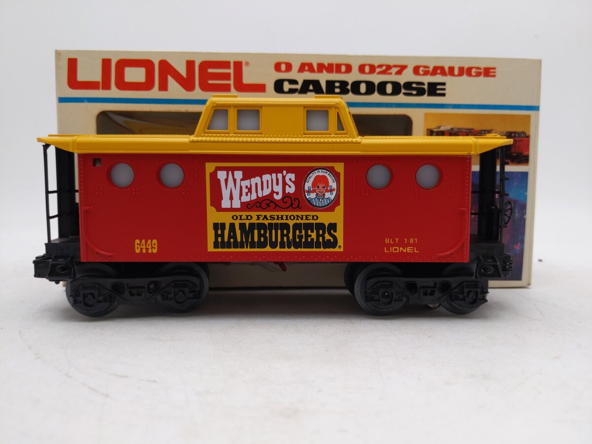 Lionel 6-6449 O Gauge Wendy's N5C Caboose EX/Box