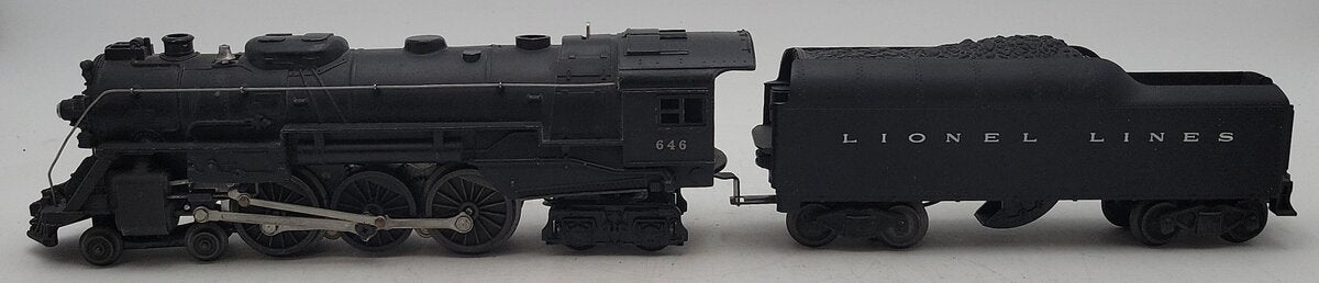 Lionel 646 Vintage O 4-6-4 Die-Cast Steam Locomotive & 2046W Whistle Tender EX
