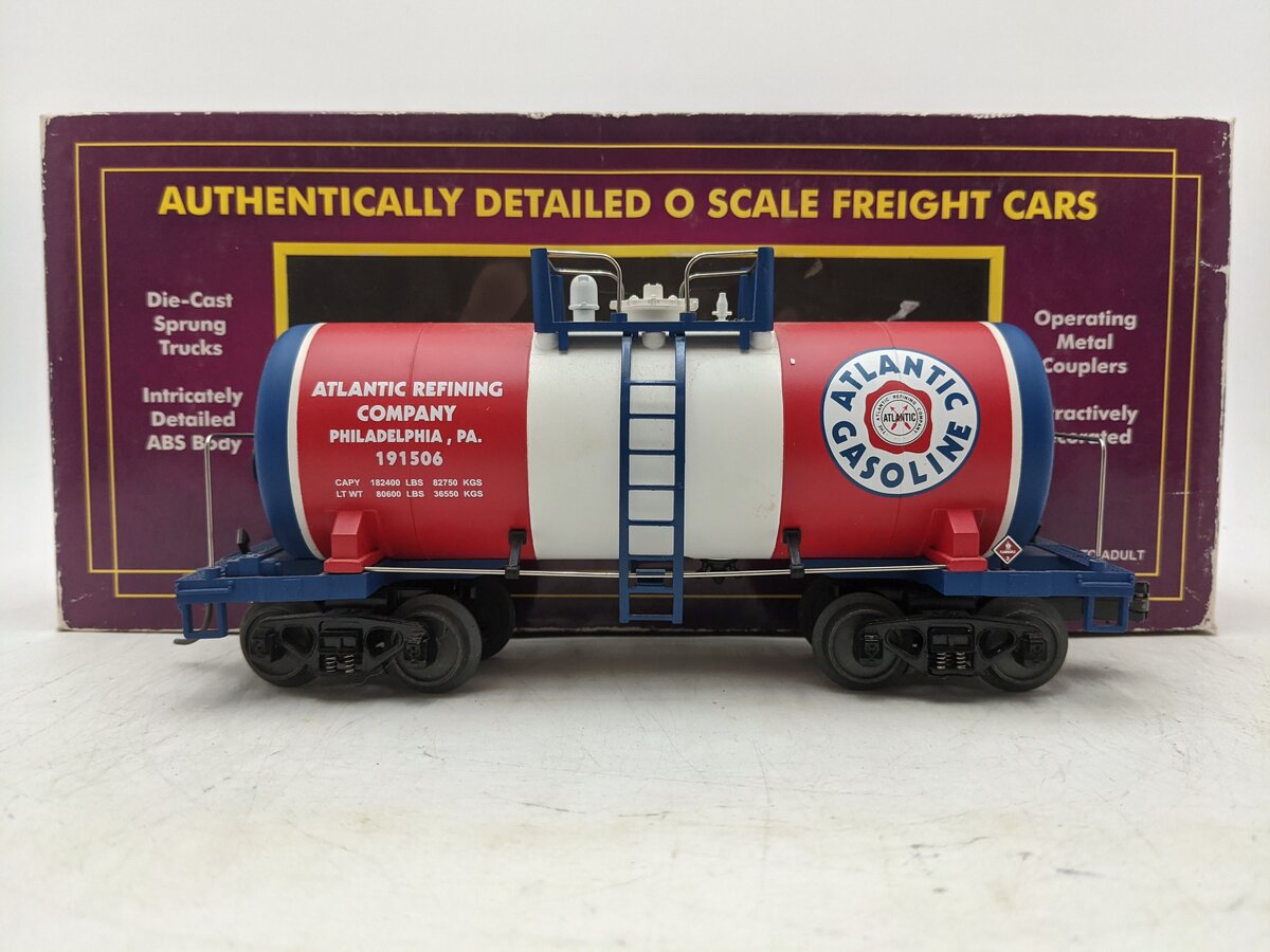 MTH 20-96115 O Atlantic Gasoline 8000 Gallon Single Dome Tank Car #191506 EX/Box