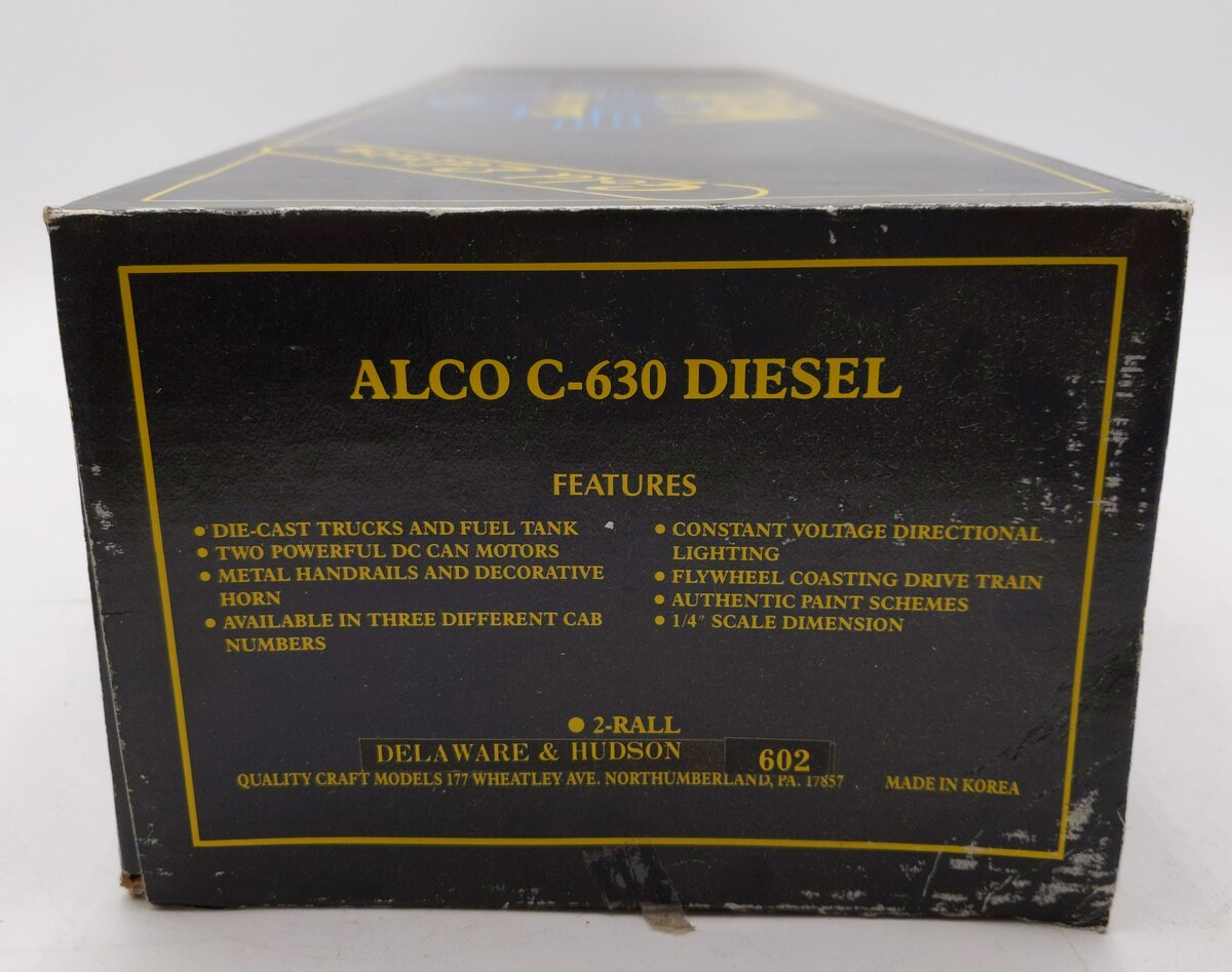 Weaver O Delaware & Hudson Alco C-60 Diesel Locomotive #630 2-Rail LN/Box