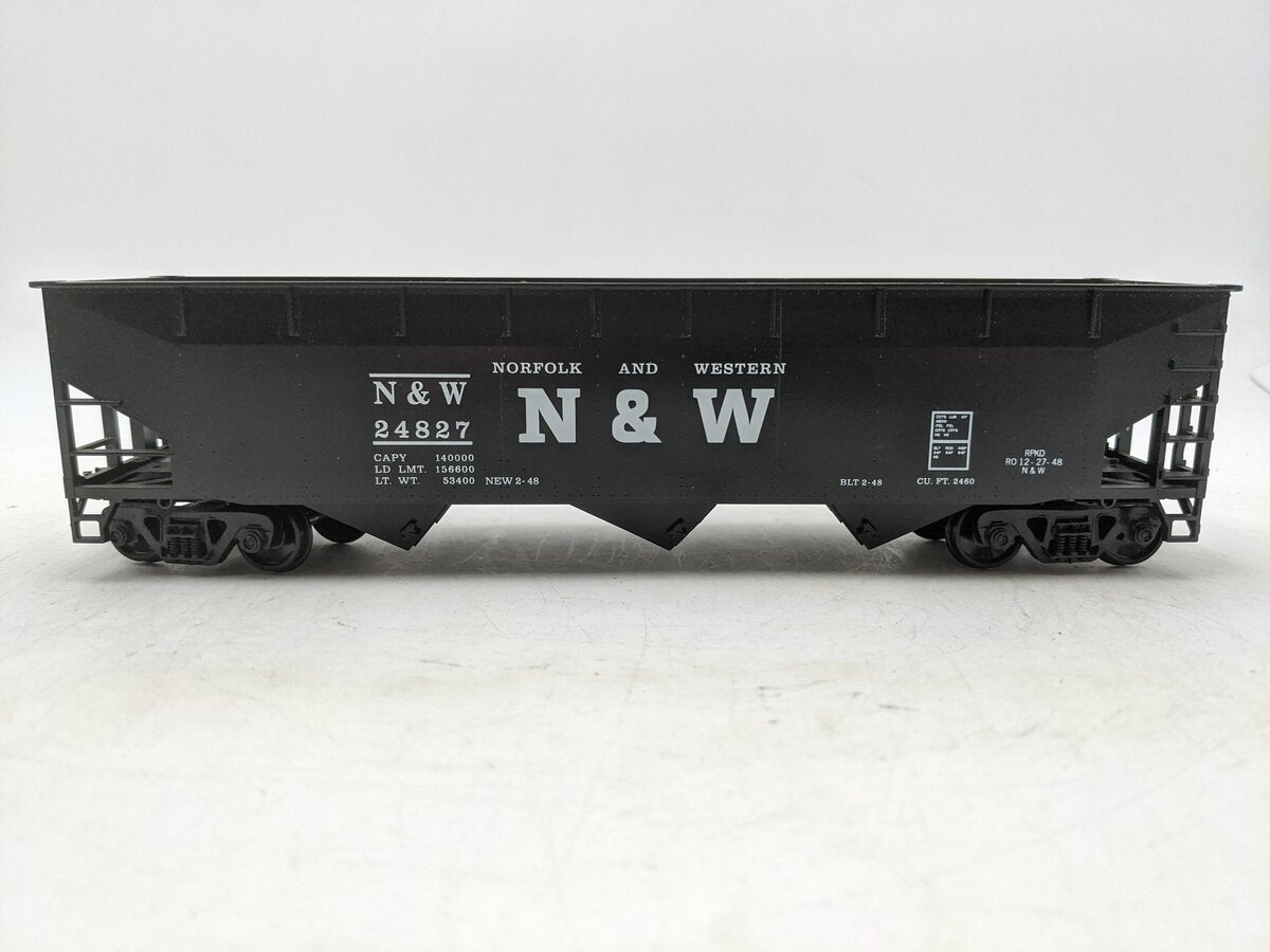 Weaver U3805 O Scale Norfolk & Western 3-Bay Hopper #24827 - 2 Rail EX/Box