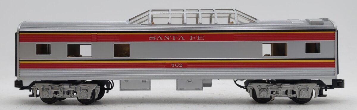 MTH 30-6103S-2 O Gauge Santa Fe O-27 Streamlined Vista Dome Car #502 EX/Box