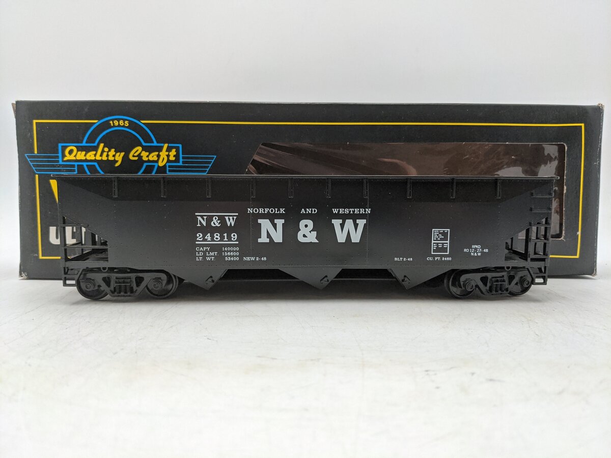 Weaver U3805 O Scale Norfolk & Western 3-Bay Hopper #24819 - 2 Rail EX/Box