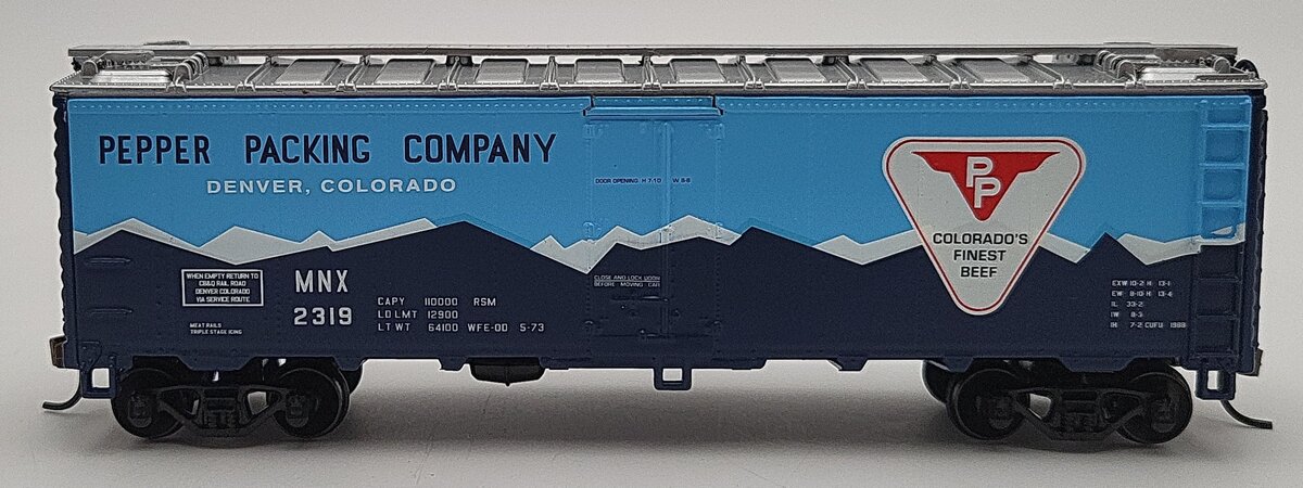Athearn 7124 HO Scale Pepper Packing Co 40' Steel Reefer #2319 EX/Box