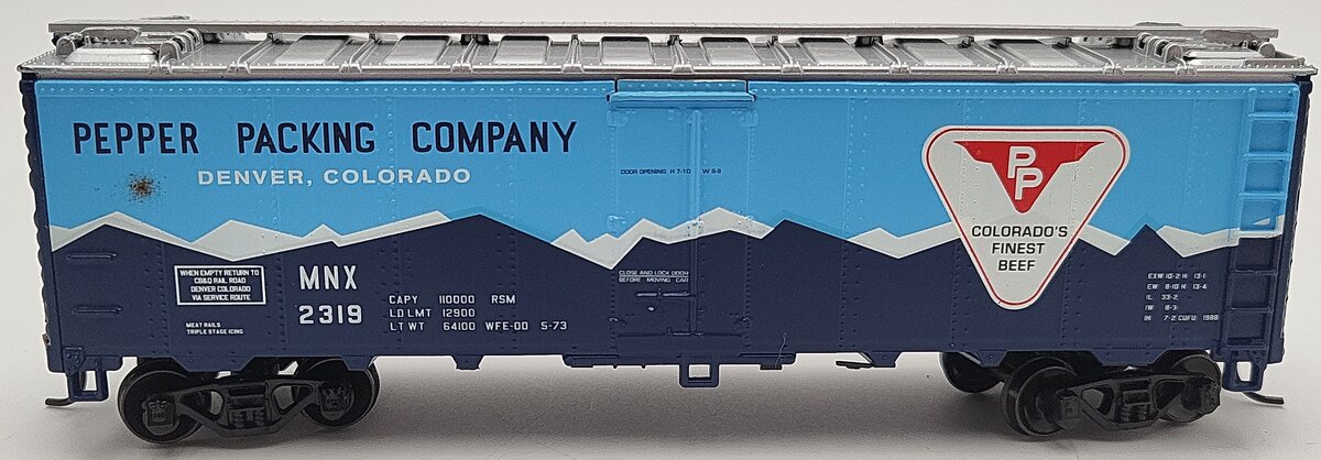 Athearn 7124 HO Scale Pepper Packing Co 40' Steel Reefer #2319 EX/Box