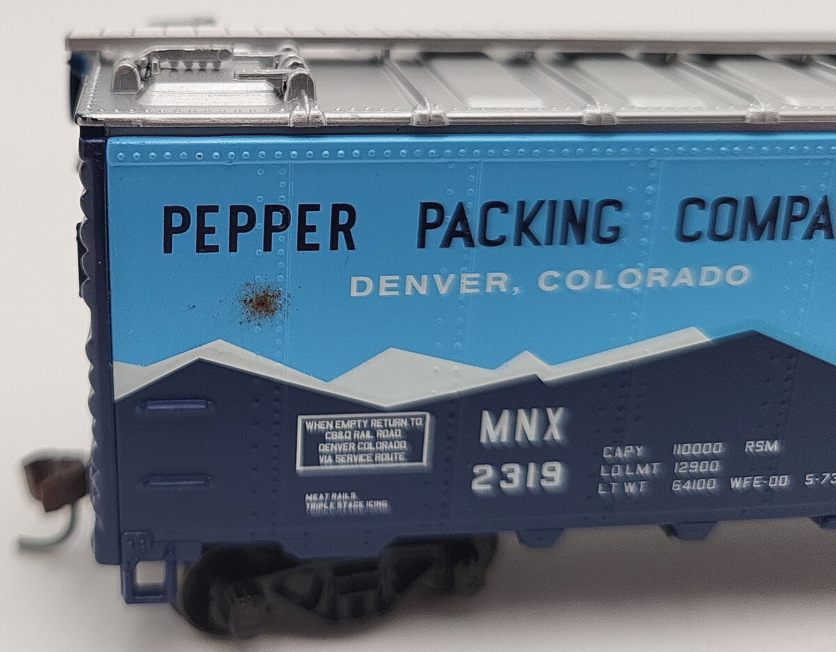 Athearn 7124 HO Scale Pepper Packing Co 40' Steel Reefer #2319 EX/Box