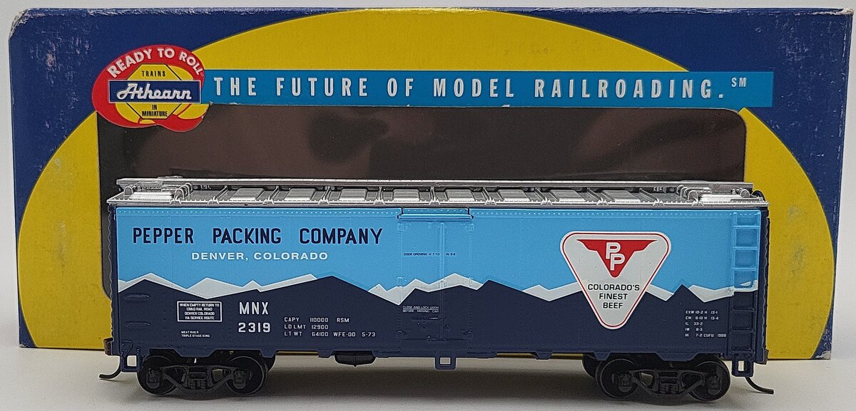 Athearn 7124 HO Scale Pepper Packing Co 40' Steel Reefer #2319 EX/Box