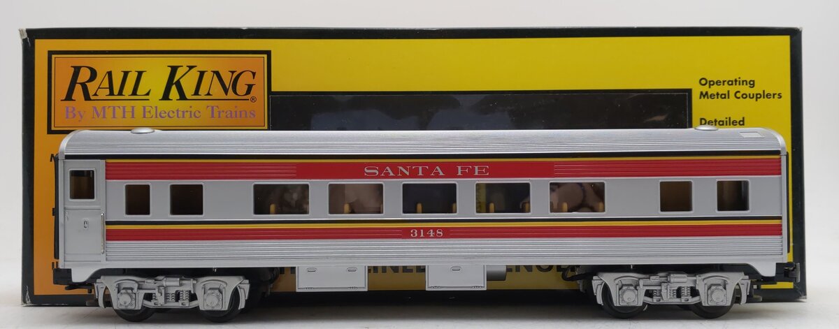 MTH 30-6103-2 O Gauge Santa Fe Streamlined Coach Car #3148 EX/Box
