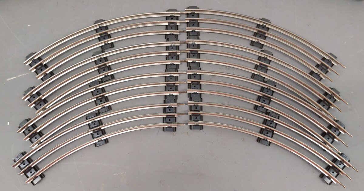 Lionel & K-Line Assorted O Gauge Tubular Straight/Curved Tracks [26] VG