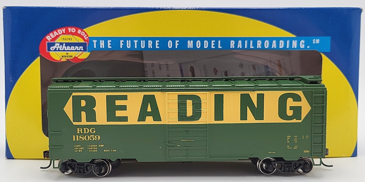 Athearn 70356 HO Scale Reading 40' Box Car-Superior Door #118059 LN/Box