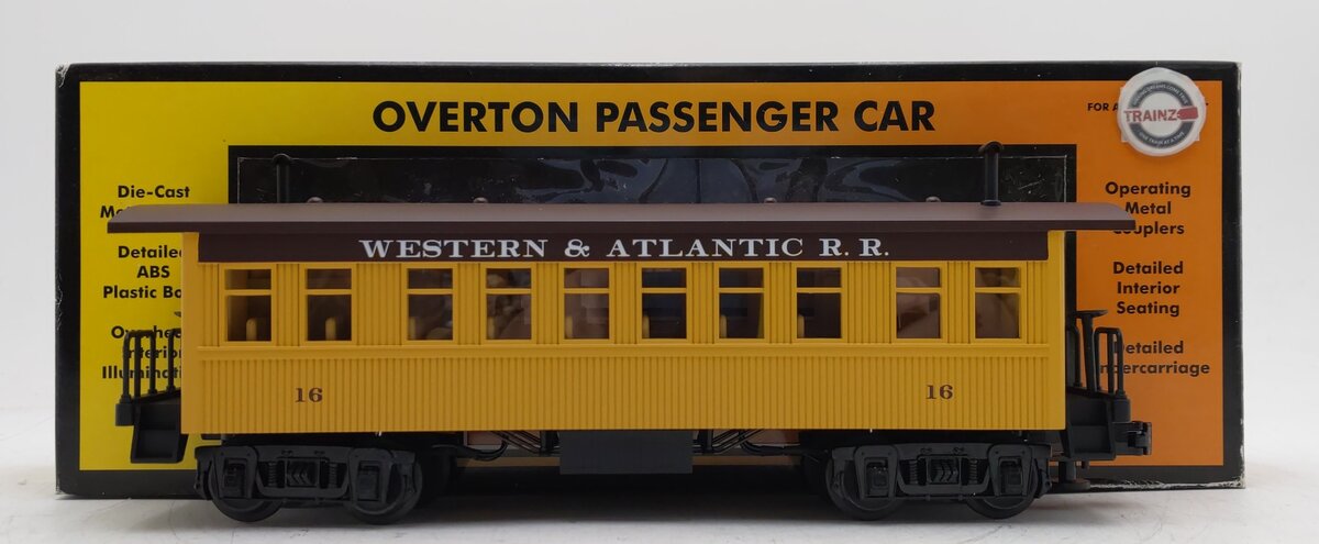 MTH 30-6400-1 O Gauge Western & Atlantic Railroad Overton Illuminated Coach VG/Box