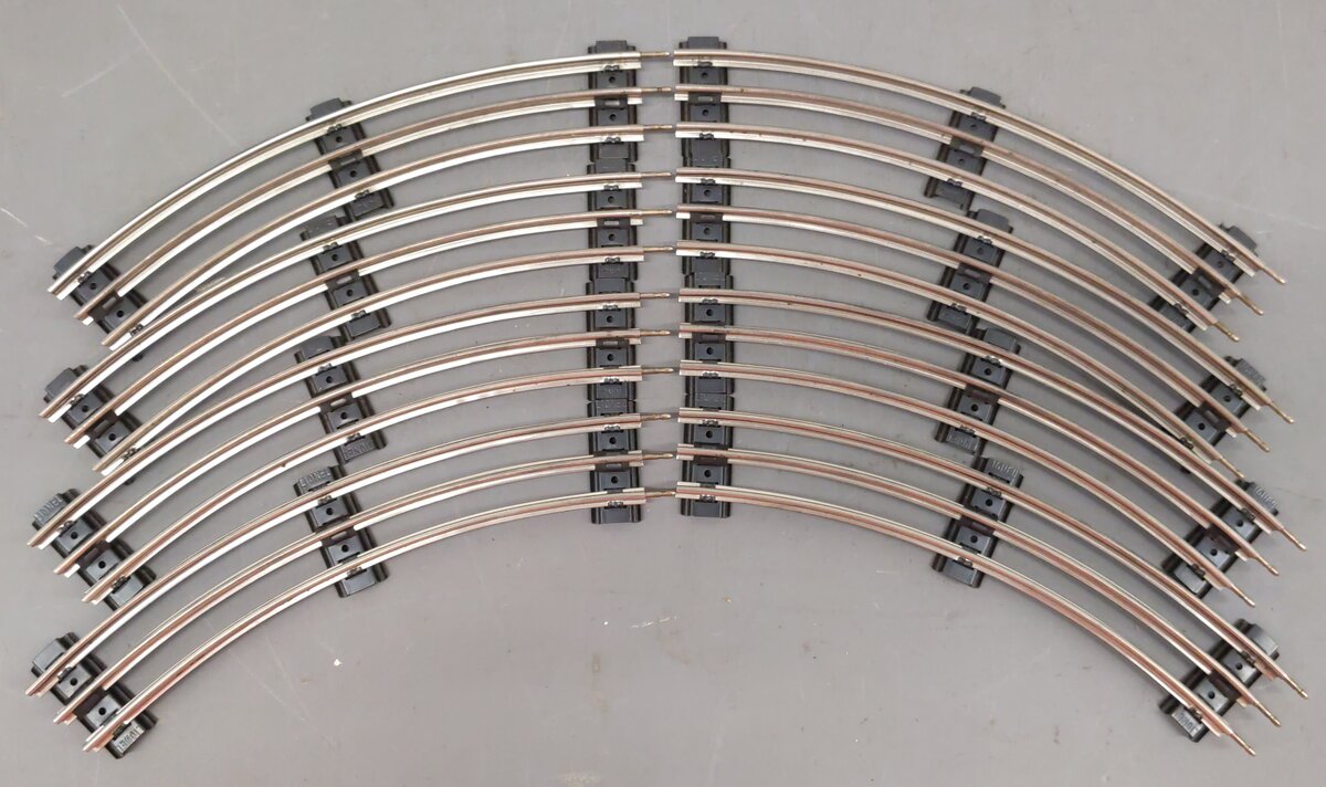 Lionel & K-Line Assorted O Gauge Tubular Straight/Curved Tracks [25] VG