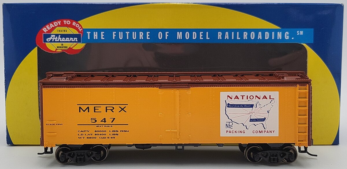 Athearn 71330 HO Scale National Packing Company 40' Steel Reefer #547 LN/Box