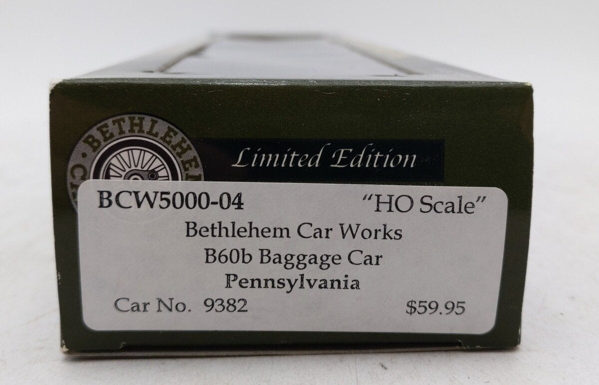 The Bethlehem Car Works BCW5000-04 HO PRR B60b Baggage Car #9382 LN/Box