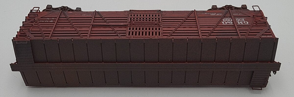 Proto 2000 109033 HO Scale GM&O Mather Double Deck Stock Car Custom Weathered EX