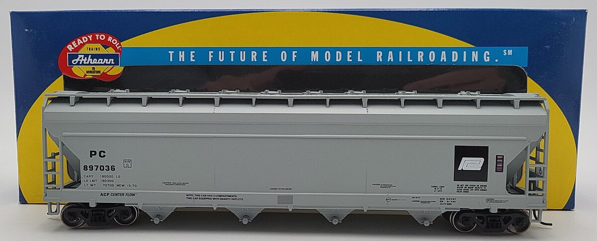 Athearn 72268 HO Scale Penn Central ACF Centerflow Hopper #897036 LN/Box