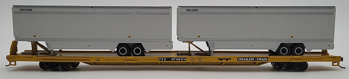 Athearn 92625 HO Trailer Train 85' Flat Bed With 2-40' Trailers LN/Box