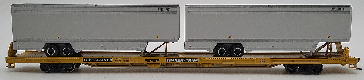 Athearn 92625 HO Trailer Train 85' Flat Bed With 2-40' Trailers LN/Box