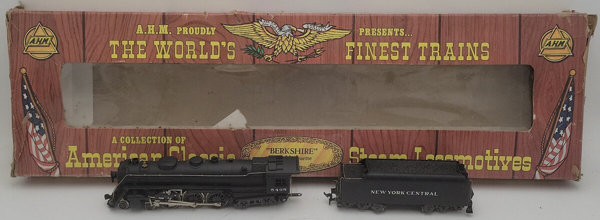 AHM 5096B NYC 4-6-4 Hudson Steam Locomotive & Tender EX/Box