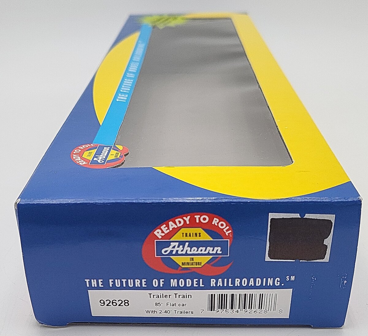 Athearn 92628 HO Trailer Train 85' Flat Car w/2- 40' Trailer #474668 LN/Box