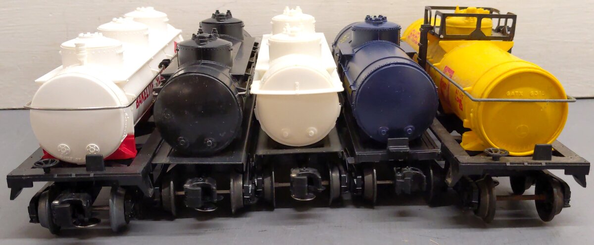 Lionel Assorted O Gauge Tank Cars: 6317, 16104, 9151, 6308, 9327 [5] VG/Box