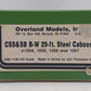 Overland OMI-1136 HO Scale BRASS CSS&SB B-W 29ft Steel Caboose Car EX/Box